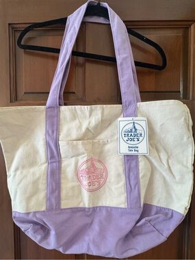 Trader Joe’s Lavender & Cream Reusable Tote Bag